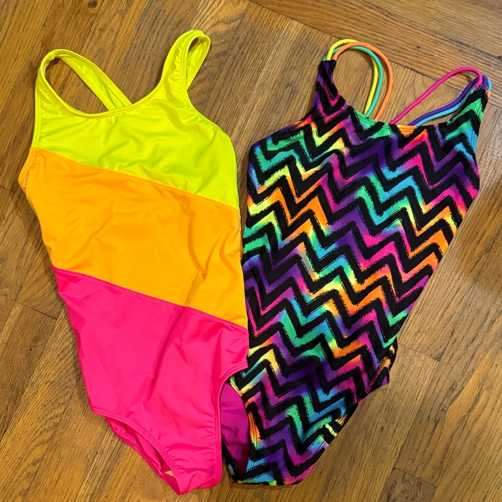 Bundle of two bathing suits - girls size 12 and LG